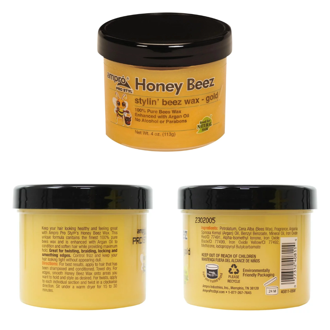 Honey Beez Stylin Beez Wax gold, 4 Oz