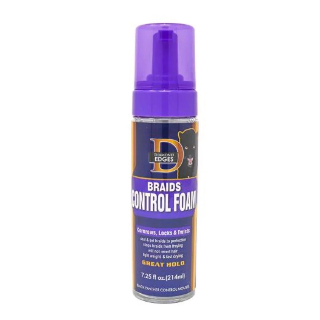 Diamond Edges - Braids Control Foam for Cornrows, Locks & Twists