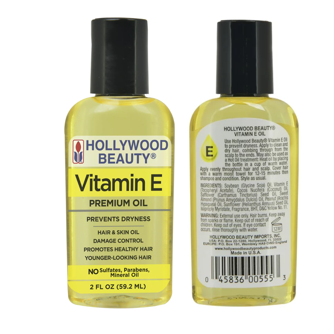Hollywood Beauty - Vitamin E Hair Oil, 2 fl oz