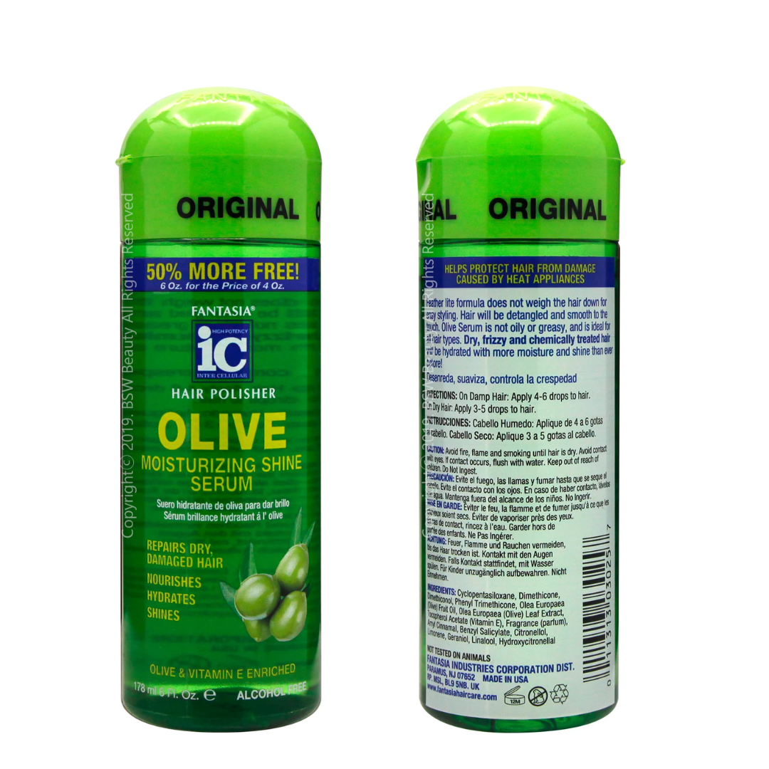 HAIR POLISHER OLIVE MOISTURIZING SHINE SERUM 6oz