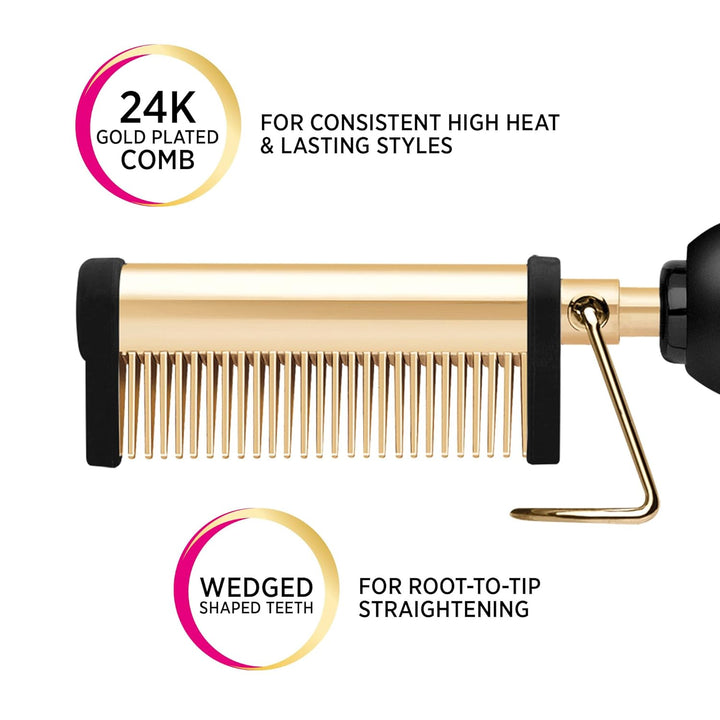 GOLD N HOT Professional 24k  Gold Pressing  and Styling Comb