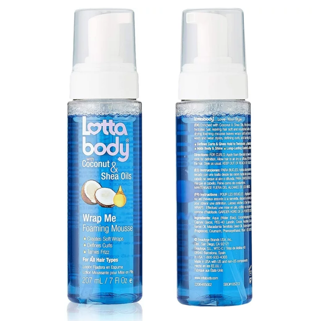 Lotta Body Wrap Me Foaming Mousse with Coconut & Shea Oil, 7 Oz.